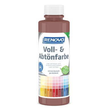 Renovo Voll- und Abtönfarbe, Schokobraun, 500 ml, 280405008017